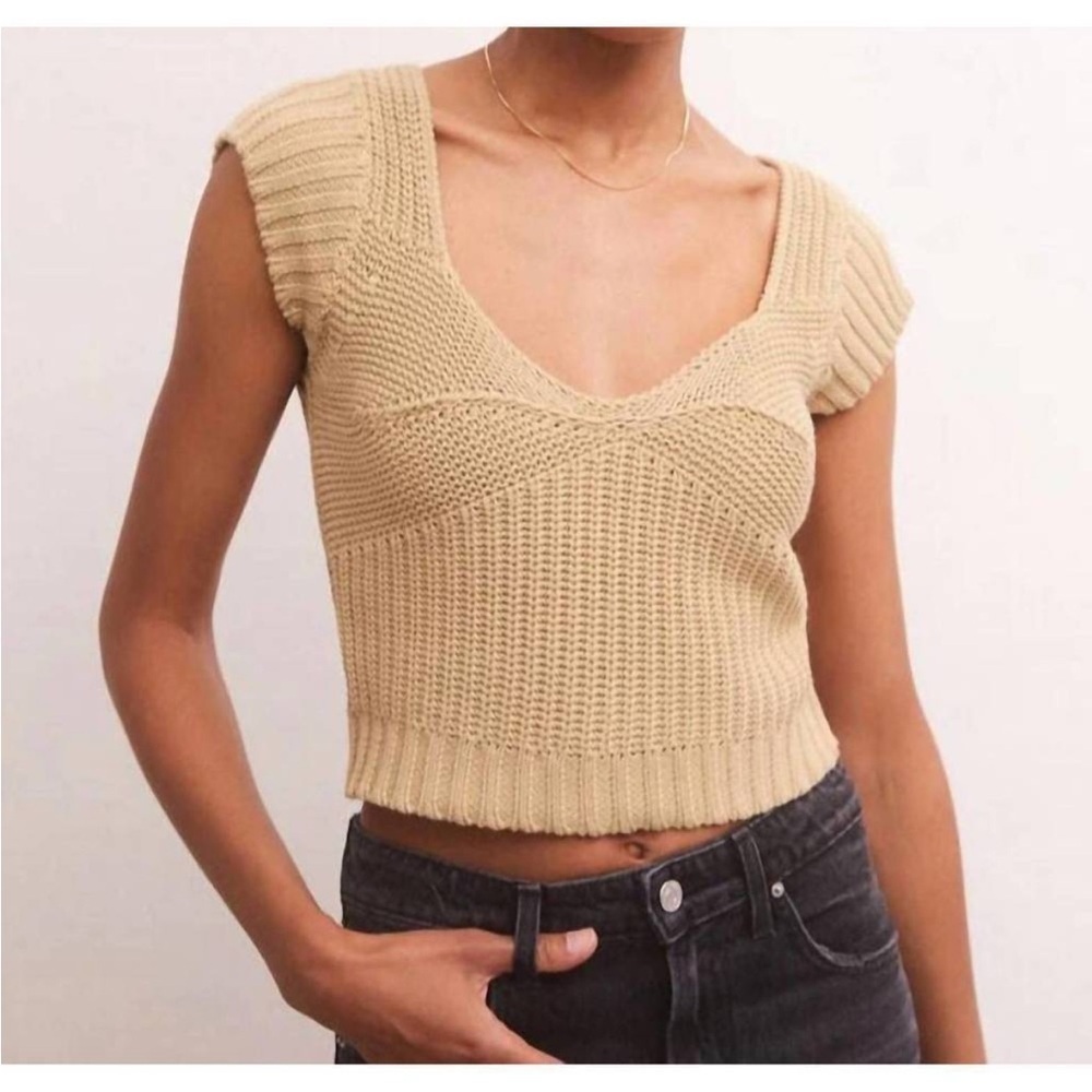 New Z Supply Prim Sweater Top In Rattan Medium